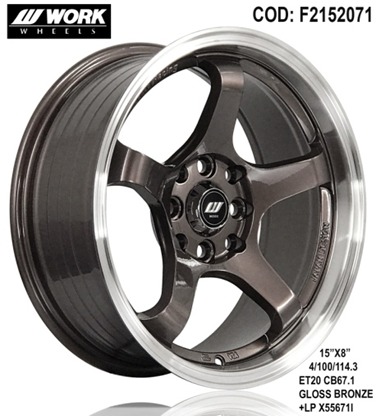 AROS # 15X8 4X100-114 ET20 GB